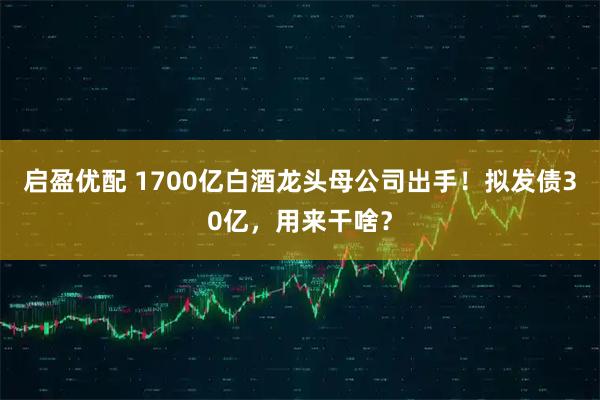启盈优配 1700亿白酒龙头母公司出手！拟发债30亿，用来干啥？